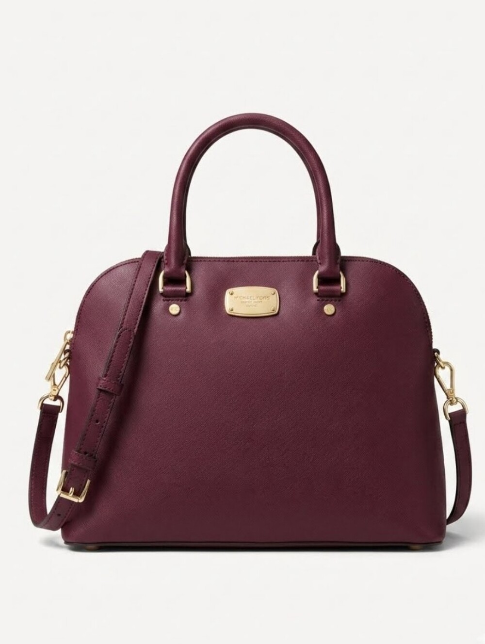 Michael Kors Cindy  Dome Satchel Bag in Plum